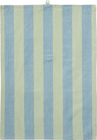 Ib Laursen Bavlnená utierka Linus Light Green / Blue 50 × 70 cm