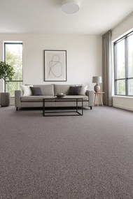 Tapibel, Metrážny koberec Cobalt SDN 64050 - AB tmavý antracit, záťažový, na mieru, šíře 4m,5m, šedá, ab (mriežka), chodba / predsieň