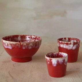 Červené misy v súprave 4 ks z kameniny ø 15 cm Latte – Costa Nova