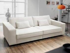 XXXLutz VEĽKÁ POHOVKA, plast, textil, kompozitné drevo, krémová MID.YOU - Sedačky - 000694009506