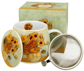 Porcelánový hrnek Van Gogh Slunečnice s infuzérem 430 ml vícebarevný