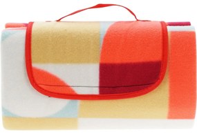 Pikniková deka Retro kocka 130 x 150 cm, červená