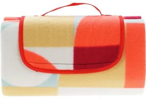 Pikniková deka Retro kocka 130 x 150 cm, červená
