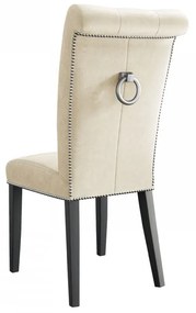Čalúnená jedálenská stolička Piewik, Dostupné poťahy: Magic Velvet 2209, Farby nožičiek: čierna