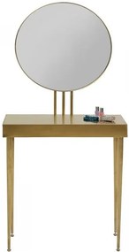 Toaletný stolík so zrkadlom ART 70x153 cm - v zlatom prevedení