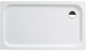 LAUFEN Platina obdĺžniková sprchová vanička zo smaltovanej ocele, odtok v rohu, 1400 x 800 x 65 mm, biela, s protišmykom, H2150166000401