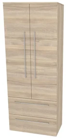 Mereo, Mereo Bino, kúpeľňová skrinka vysoká 163 cm, dvojitá, Multidecor, Blonde Liberty Elm, MER-CN699BLE1