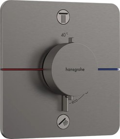 Hansgrohe ShowerSelect Comfort Q, termostat pod omietku pre 2 spotrebiče, kartáčovaný čierny chróm, HAN-15583340