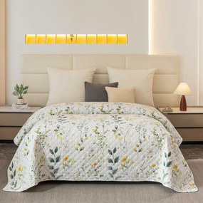 Prehoz na posteľ CITRUS GARDEN, biely Rozmer: 170 x 210 cm