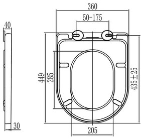 Mereo Mereo, WC závesné kapotované, RIMLESS, 490x370x360, keramické, vr. sedátka CSS115SN, MER-VSD82S2