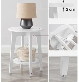 Odkladací stolík KAEL biela