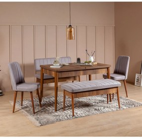 Lavice VINA I s úložným prostorem 110 cm ořech/šedá