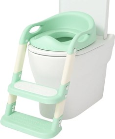 Detské schodíky 02 s nástavcom na WC zelené