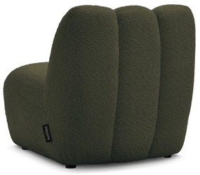 Zelené kreslo z textílie buklé Janissaire – Bobochic Paris