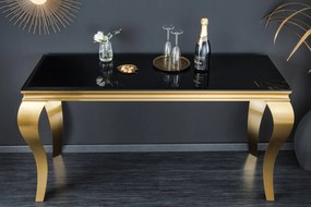 Dizajnová konzola Rococo 140 cm čierna / zlatá