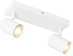 Moderné stropné svietidlo biele 2-svetlá nastaviteľné obdĺžnikové - Jeana