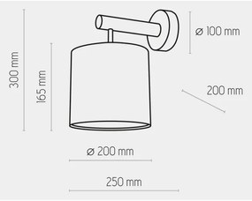 Nástenná lampa DEVA 1xE27/60W/230V biela/drevo