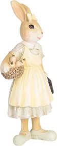 Dekorácia zajačik v žltých šatách - 8*5*15 cm
