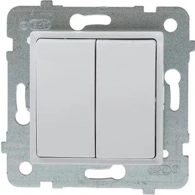 Vypínač dvojitý biely LP-2Q/M