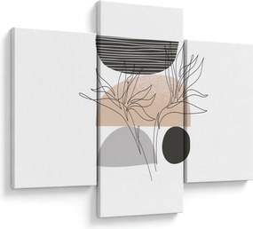 Obraz - Line art kvety N⁰2 (90x60 cm)