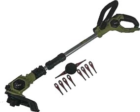 Akumulátorový vyžínač na trávu Baricus / 90 – 115 cm / 70 W / čierna/zelená