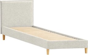 Béžová čalúnená jednolôžková posteľ s roštom 90x200 cm Tina – Ropez