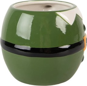 Zelený keramický hrnček Santa Claus - 14 * 11 * 9 cm / 450 ml