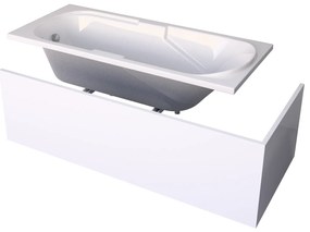 Gamma Support, akrylátová vaňa 160x70x40 cm, biela lesklá, GMA-WAN-SUP-16070