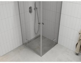 Mexen Roma Duo, sprchovací kút 90 (dvere) x 90 (dvere), 6mm číre sklo, chrómový profil, 854-090-090-02-00