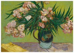 Sklenený obraz - Vincent van Gogh, Oleanders, reprodukcia (70x50 cm)