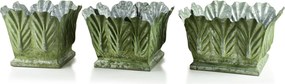 Sada 3 ks květináčů MARINA IV zelená