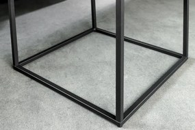 Dizajnový odkladací stolík Haines 45 cm vzor biely mramor