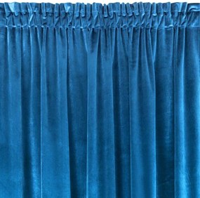 Modrý zamatový záves SAMANTA 140x300 cm