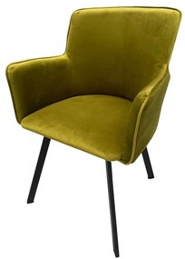 JEDÁLENSKÁ STOLIČKA / KRESLO ZIA OLIVOVÁ ZAMAT BLUVEL 75