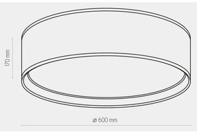 Stropné svietidlo BILBAO 4xE27/15W/230V pr. 60 cm čierna/zlatá