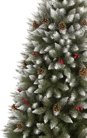 TRENDIE Vianočný stromček Smrek so šiškou a jarabinou 300 cm