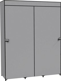 Textilná šatníková skriňa CELINA - 8 políc - antracit