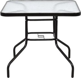 TRENDIE Záhradný stolík so sklom 80x80cm