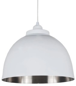 Bielé závesné kovové svetlo Capri - Ø 32*22 cm