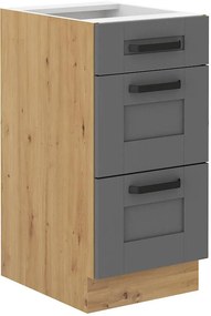 Horná kuchynská skrinka Lucid 40 D 3s BB (korpus: dub artisan + front: mdf dustgrey). Vlastná spoľahlivá doprava až k Vám domov. 1134748