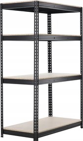 CH 4- policový kovový úložný regál Tosca III. PRO 180 x 120 x 60 cm - čierna