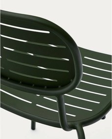 Tmavozelená kovová záhradná stolička Brai – Kave Home