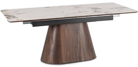 PROXIMA.store - Rozkladací jedálenský stôl LIZBONA FARBA: čierna, konštrukcia: orech