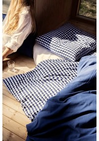 Bielo-tmavomodré krepové obliečky na jednolôžko 140x200 cm Bæk&amp;Bølge – JUNA