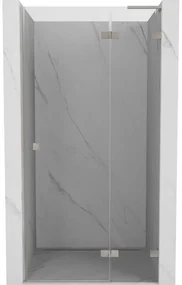 Mexen, Mexen Lunar L pravé otočné sprchové dvere 70 cm, transparentné, brúsený nikel - 834L-070-000-97-00-P