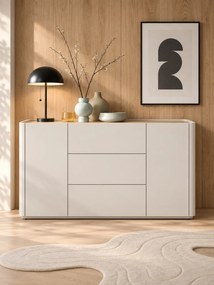 Komoda Elivo 150 cm so zásuvkami - kašmír / olejovaný dub