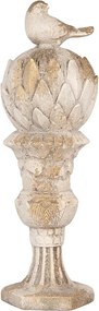Dekorativní keramická figurka Clayre & Eef v bílé barvě – Ø 17*54 cm