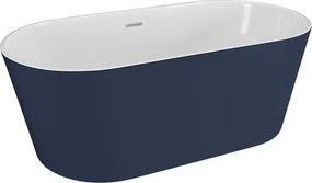 Polimat Akrylátová voľne stojaca vaňa Uzo 160x80 POLIMAT-Rozmery: 160x80, POLIMAT-Farba vane: Biela / čierna mat
