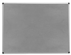 Nástenka s hliníkovým rámom MARIA, 900x600 mm, šedá