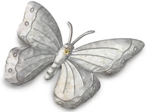 Nástenná kovová dekorácia motýľ BUTTERFLY 40 cm - viac farieb Farba: Fialová